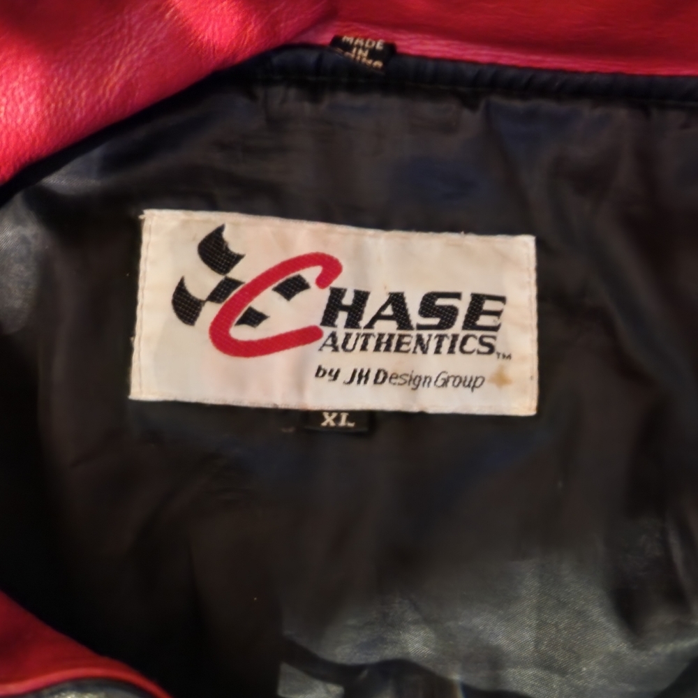 Vintage Dale Earnhardt Lether jacket XL - Black - Chase Athentics - Picture 3 of 4